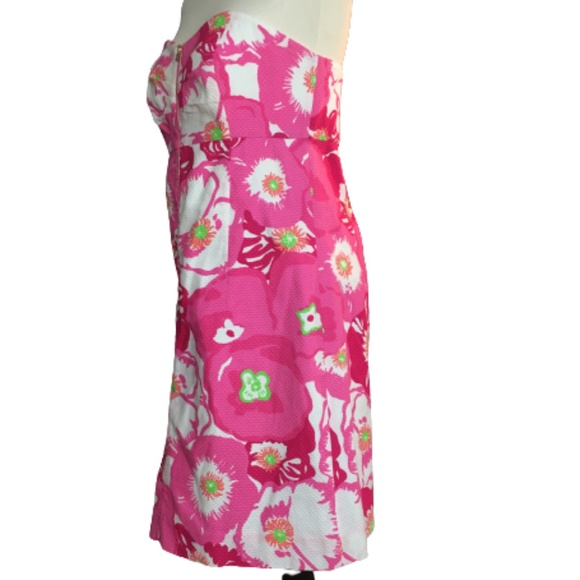 Lilly Pulitzer Wesley Zip Front Strapless Dress 10 - Picture 3 of 5